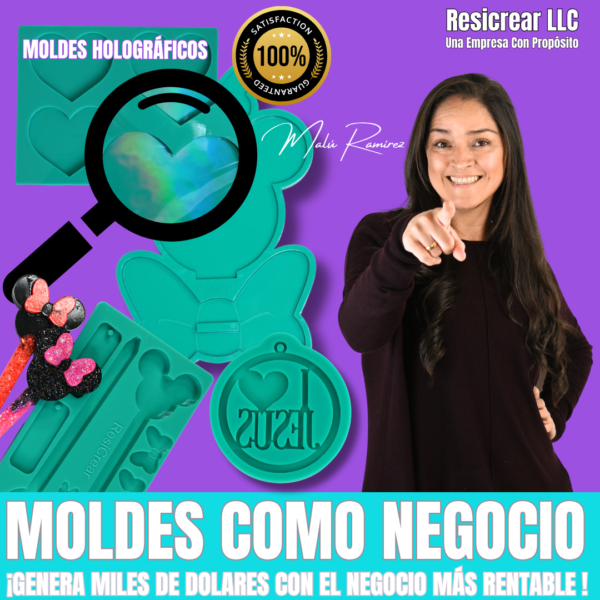 Copia de DISEÑO Y ARTE CON RESINA Moldes Como Negocio: Diseño avanzado de moldes de silicona de alta gama.
