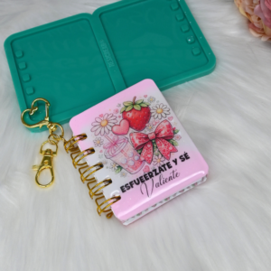 Molde de silicona para llavero de libreta mini.