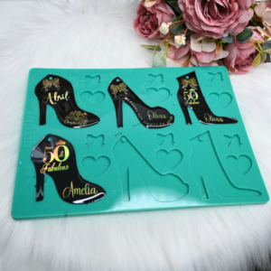 Molde multiple de tacones para resina epoxi